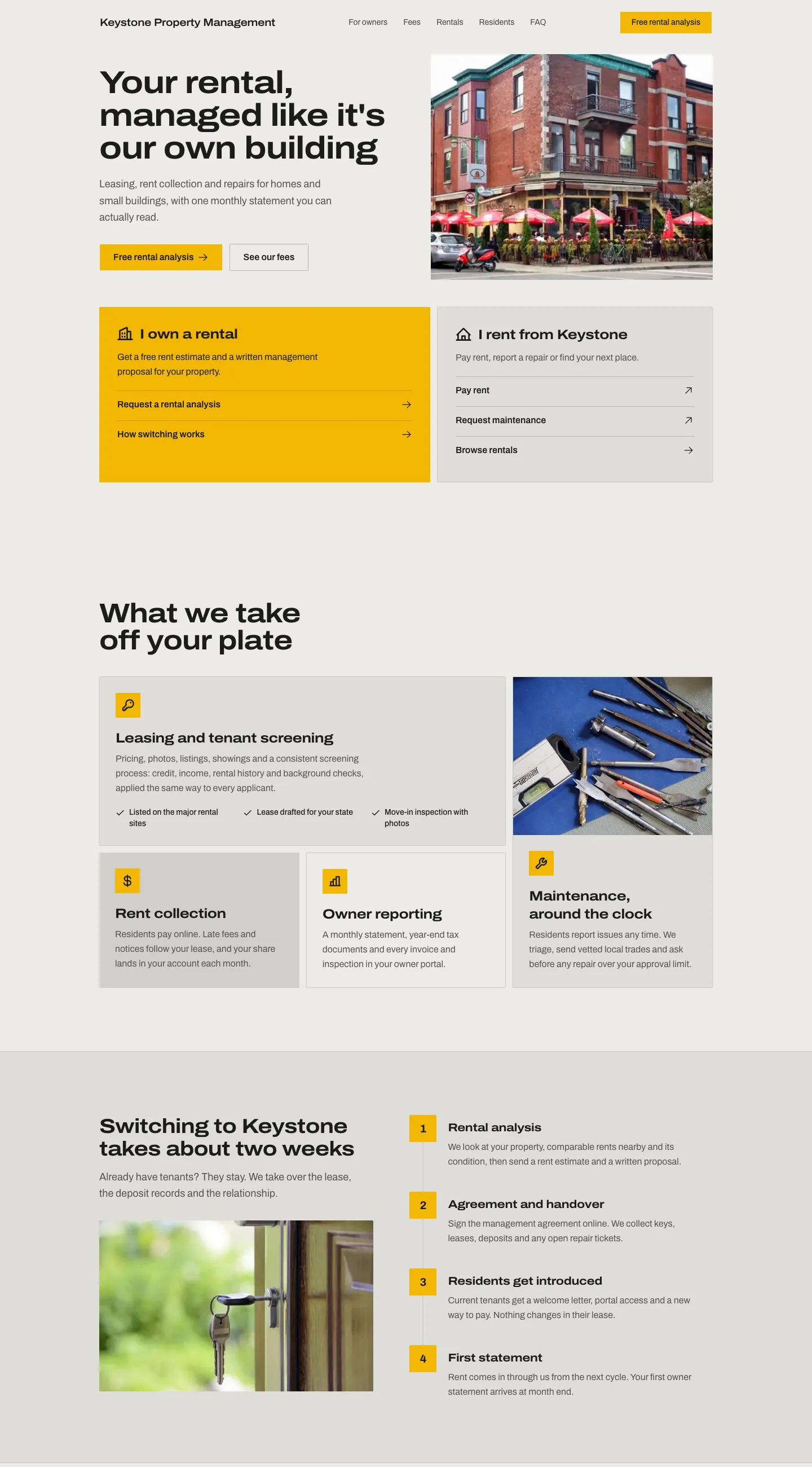 Keystone Property Management template